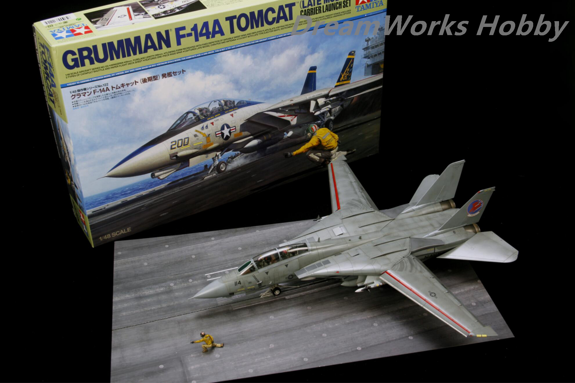 AwardWinner Built Tamiya 1/48 F-14A Tomcat VF-1 Top Gun Maverick+Carrier  Deck