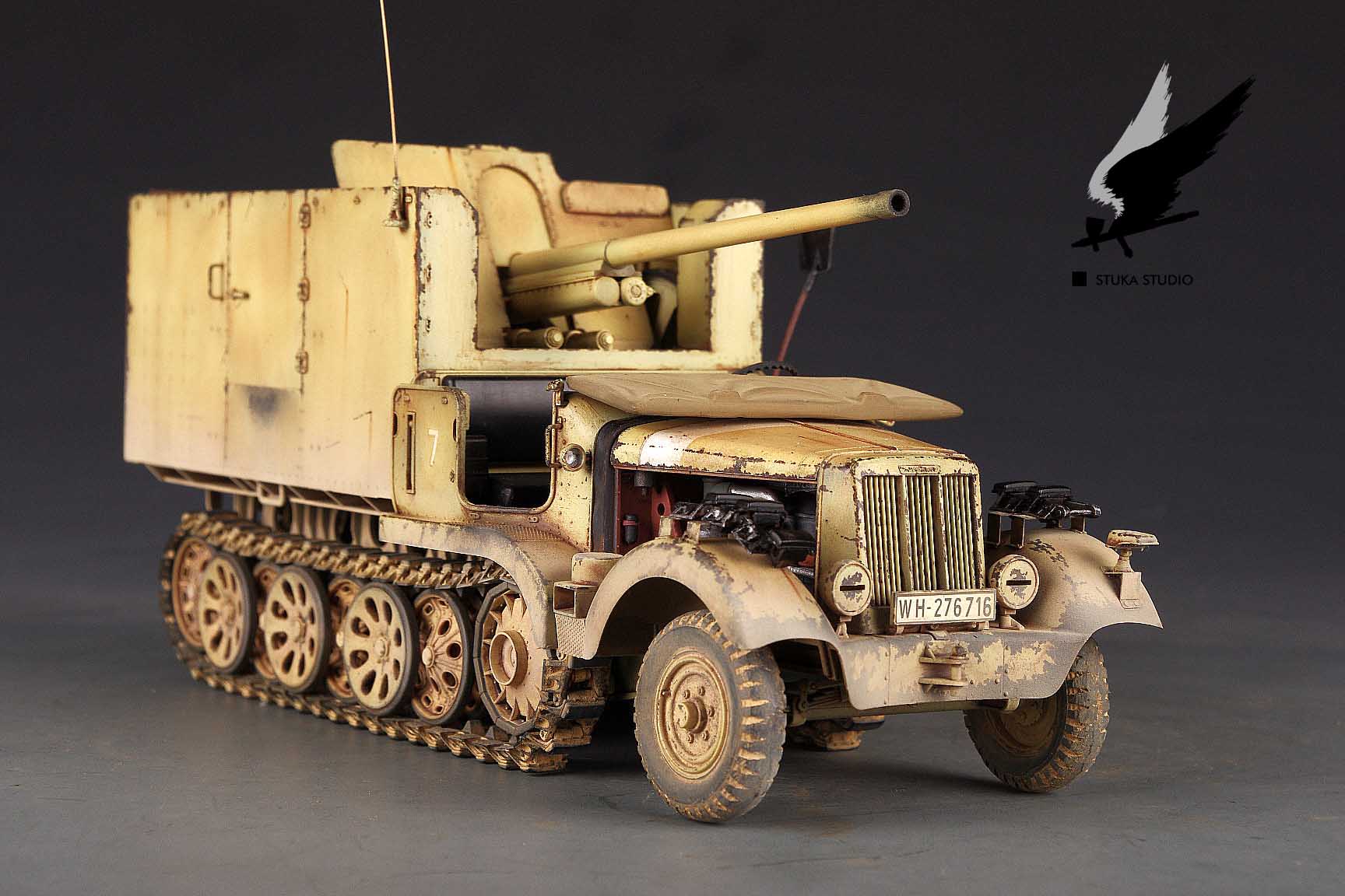 Award Winner Pro Built BRONCO 1/35 Diana 7.62cm Gun Sd.Kfz.6/3 + PE ...